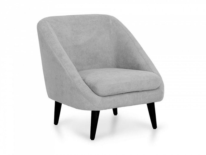 Кресло Corsica серого цвета с черными ножками  - купить Интерьерные кресла по цене 28645.0