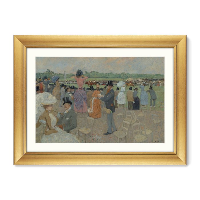 Репродукция картины The Races at Longchamp, 1891г. - купить Картины по цене 16299.0