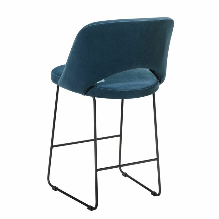 Полубарный стул Lars темно-синего цвета - лучшие Барные стулья в INMYROOM