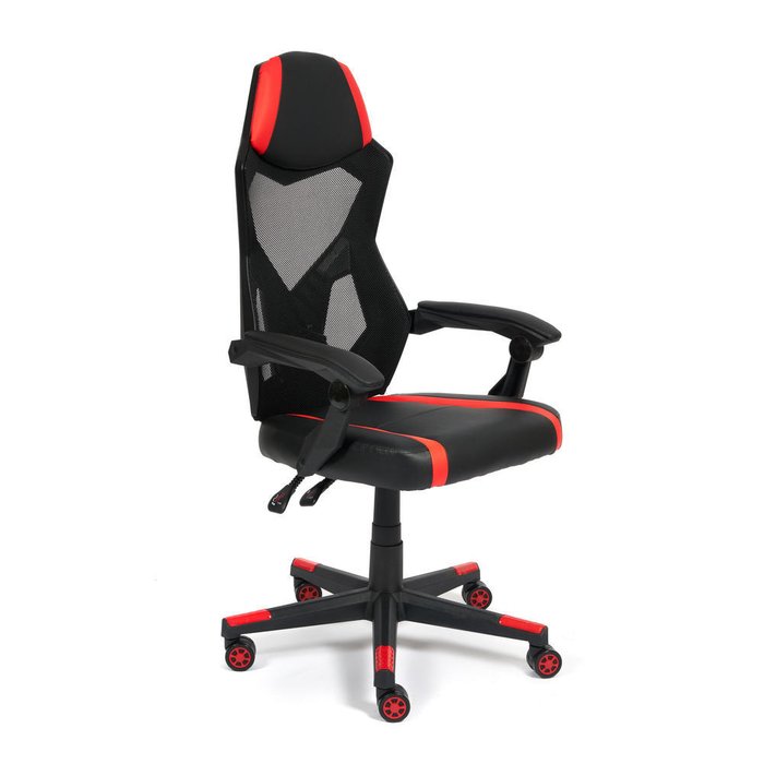 Кресло офисное iRock черно-красного цвета