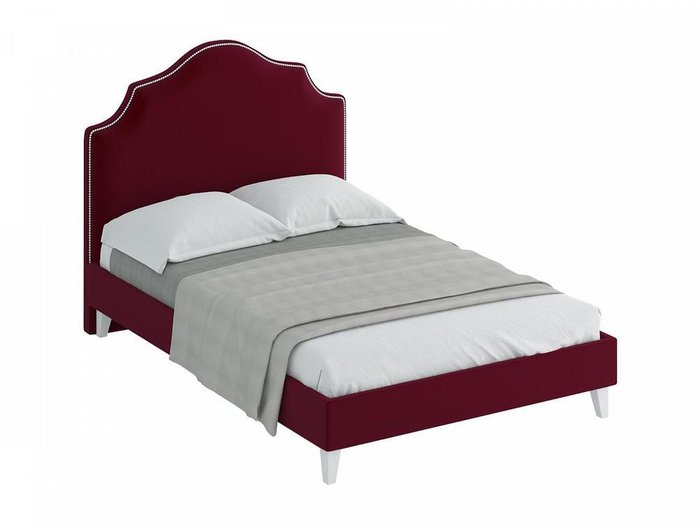 Кровать Queen Victoria бордового цвета 140x200