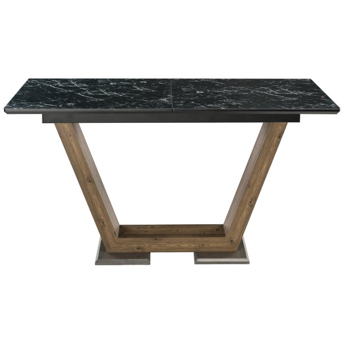 Раздвижной обеденный стол Иматра черного цвета - лучшие Обеденные столы в INMYROOM