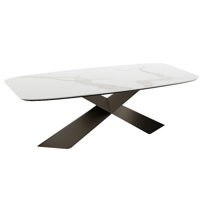Обеденный стол Turon 6 бело-черного цвета