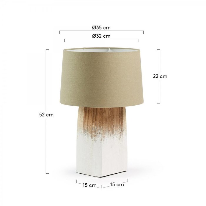 Настольная лампа Scalm с абажурорм серо-оливкового цвета - купить Настольные лампы по цене 17990.0