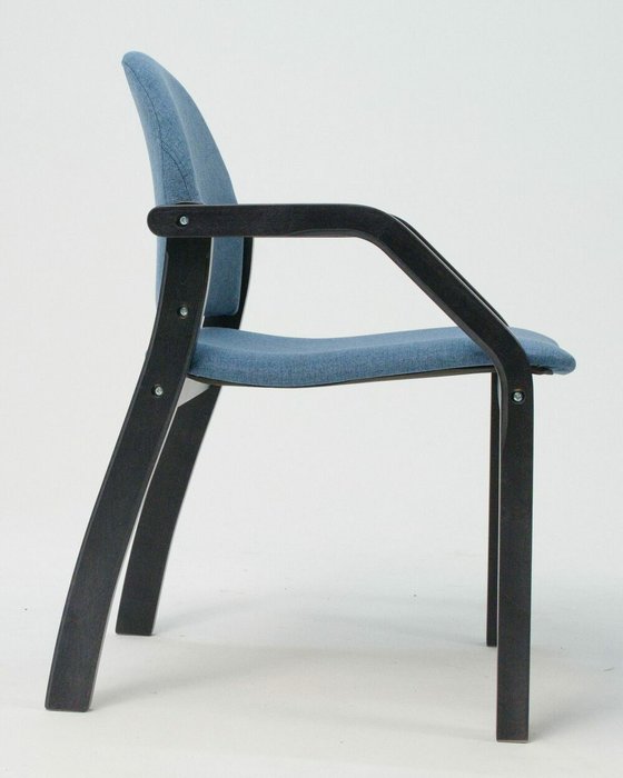 Стул-кресло Джуно синего цвета - лучшие Обеденные стулья в INMYROOM