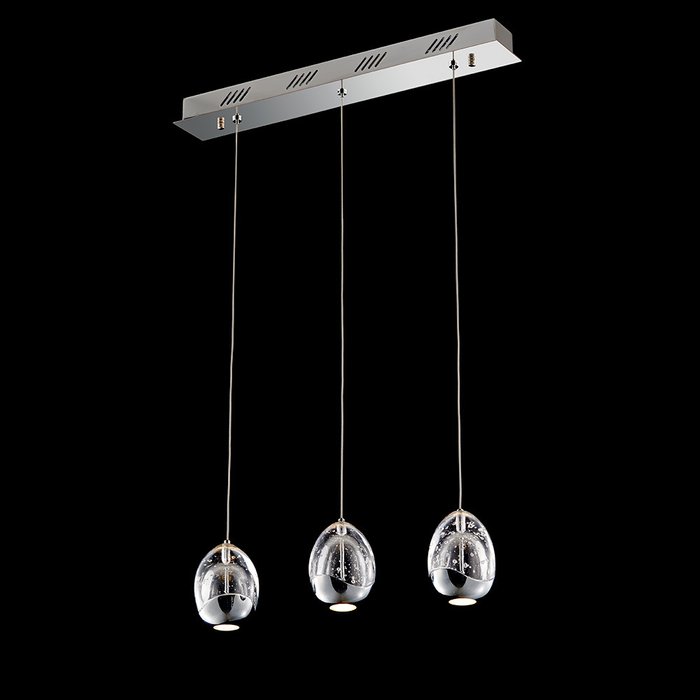 Подвесной светильник Illuminati Terrene из прозрачного выдувного стекла с металлическими элементами - купить Подвесные люстры по цене 39420.0