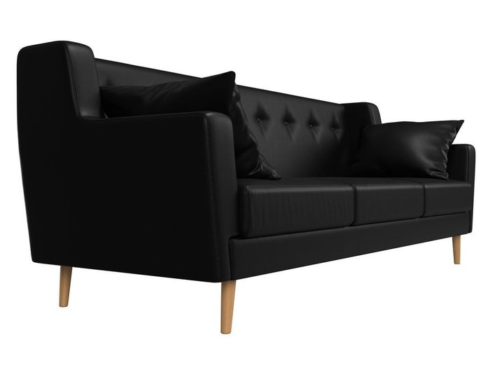 Диван Брайтон черного цвета (экокожа) - лучшие Прямые диваны в INMYROOM