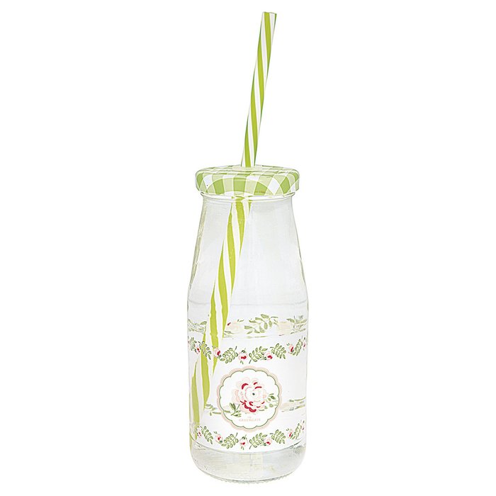 Бутылка Lily petit white and straw из стекла