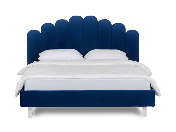 Кровать Queen Sharlotta синего цвета 160х200