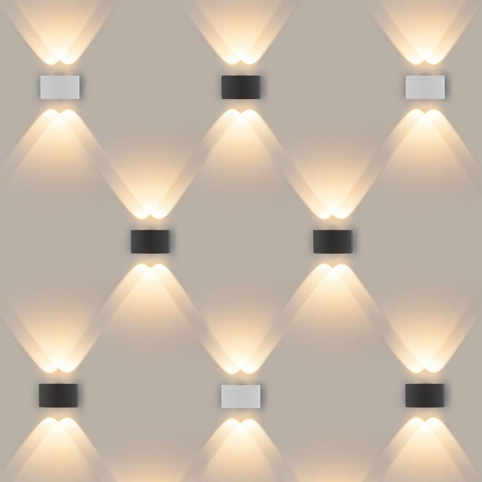 Пылевлагозащи&lt;wbr&gt;щенный светодиодный светильник Twinky Double серый IP54 1555 Techno LED серый - купить Настенные уличные светильники по цене 2890.0