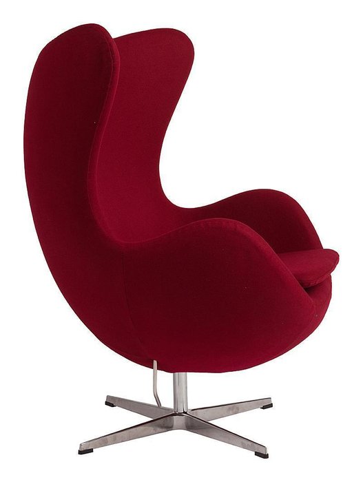 Кресло Egg Chair бордового цвета   - лучшие Интерьерные кресла в INMYROOM