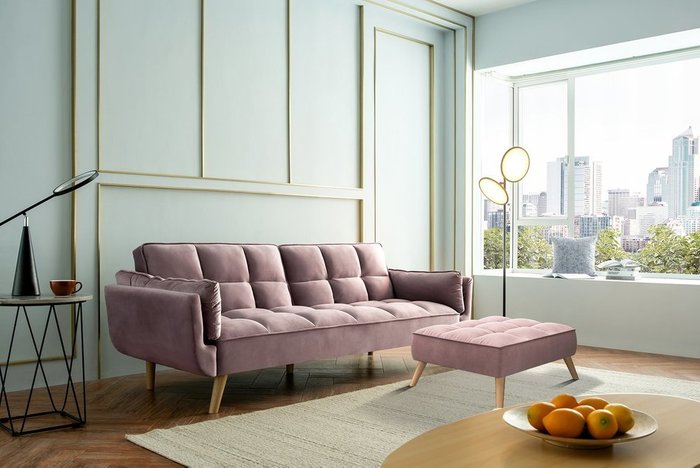 Диван-кровать Luigi розового цвета - лучшие Прямые диваны в INMYROOM