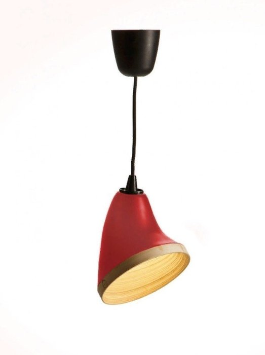 Подвесной светильник Lin 3 красного цвета