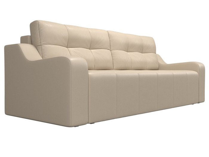 Прямой диван-кровать Итон бежевого цвета (экокожа) - лучшие Прямые диваны в INMYROOM