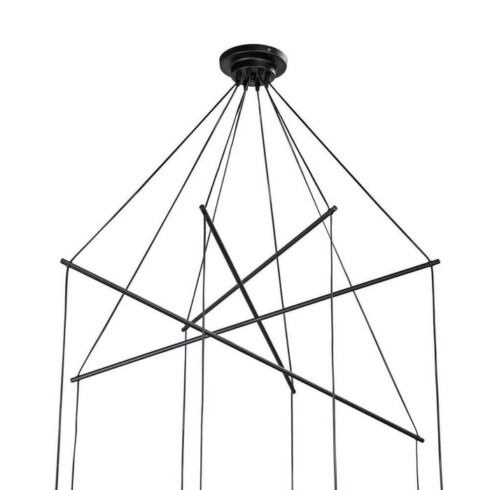 Подвесной светильник V4825-1/8S (металл, цвет черный) - купить Подвесные люстры по цене 18430.0