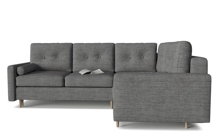 Диван-кровать модульный угловой Белфаст серого цвета - купить Угловые диваны по цене 51896.0