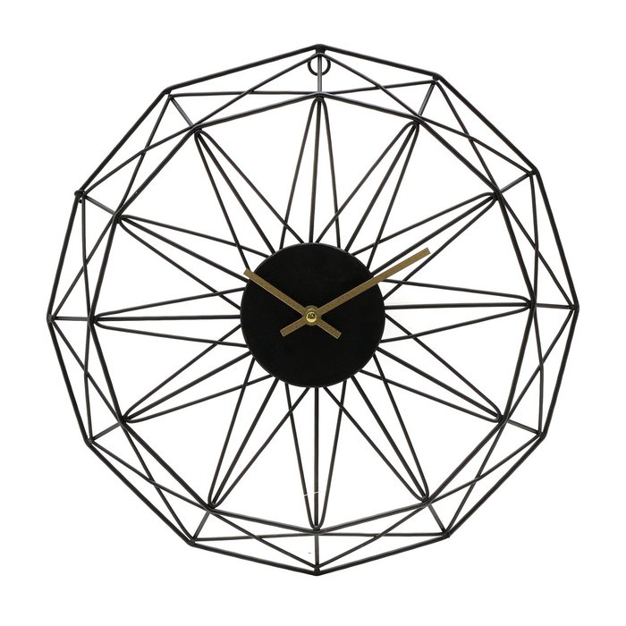 Настенный часы из металла черного цвета
