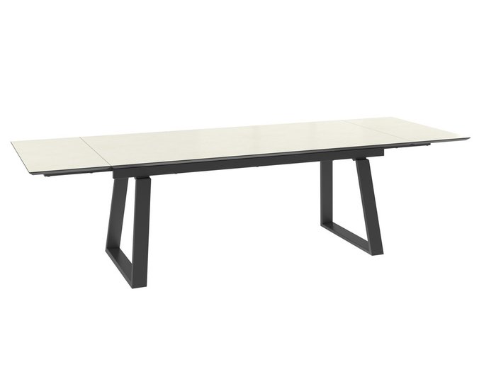 Раздвижной обеденный стол Барон черно-бежевого цвета - купить Обеденные столы по цене 79991.0