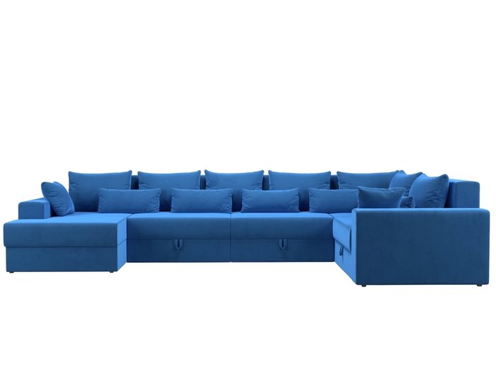 Угловой диван-кровать Мэдисон темно-голубого цвета правый угол - купить Угловые диваны по цене 82990.0