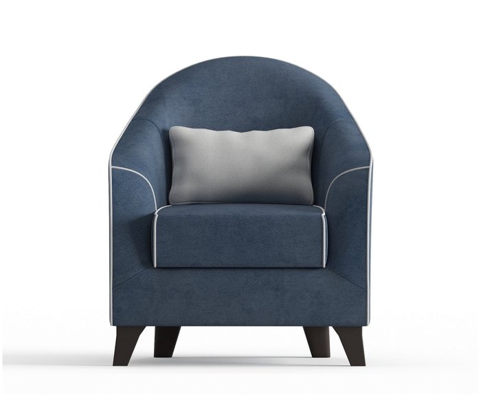 Кресло Бемоль в обивке из велюра темно-синего цвета - купить Интерьерные кресла по цене 12490.0
