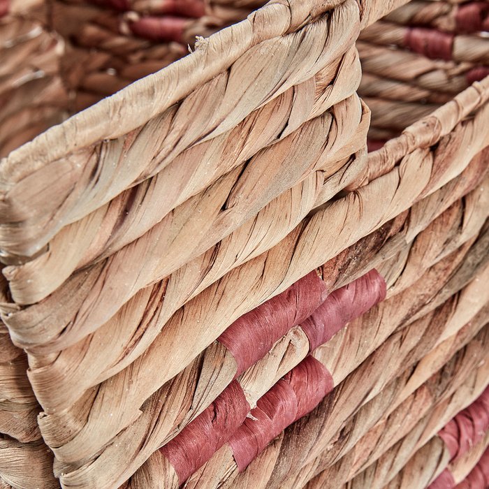Коробка Wooland drawer in coral из натурального волокна - лучшие Декоративные коробки в INMYROOM