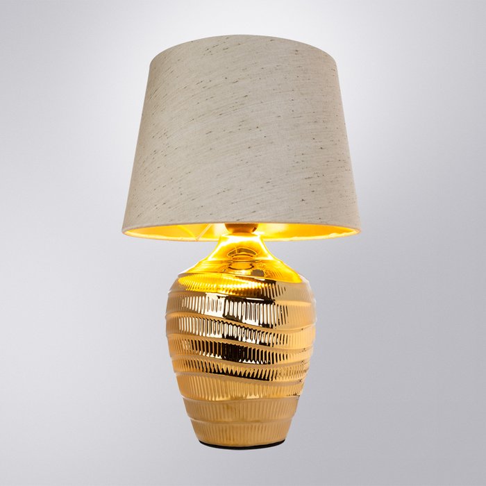 Настольная лампа Korfu золотисто-бежевого цвета - купить Настольные лампы по цене 5990.0