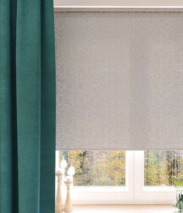 мини ролета Фрост 114х175 бело-серый - лучшие Шторы в INMYROOM