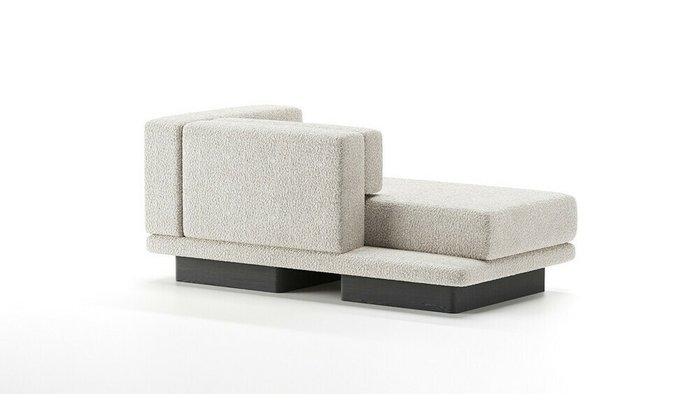 Кушетка Sky белого цвета правый угол - лучшие Кушетки в INMYROOM