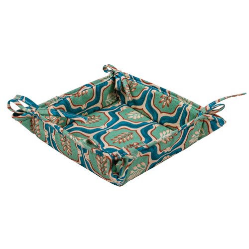 Набор для кухни 'Радушная хозяйка (Традиция)' 7 предметов (прихватка-рукавичка, прихватка, текстильная ваза, подставка под горячее, фартук, декор. полотенце - 2 шт.), 100 % хлопок, 'Листья' - лучшие Аксессуары для кухни в INMYROOM