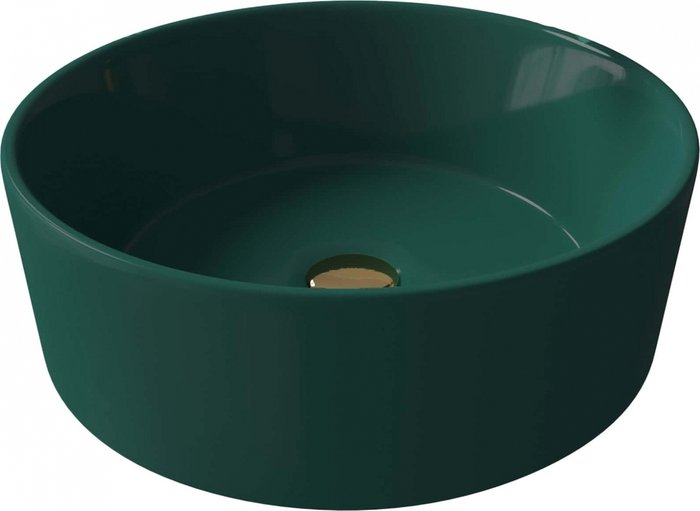 Раковина накладная Grossman зеленого цвета круглая 40 см