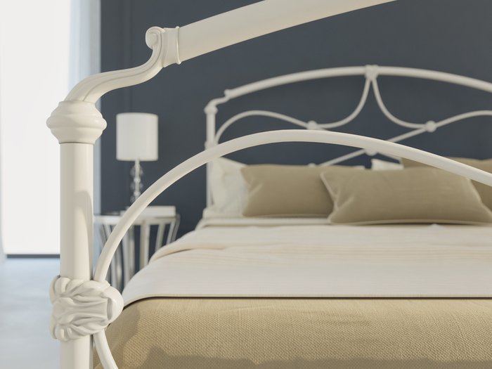 Кровать Лайза 180х200 бело-глянцевого цвета - лучшие Кровати для спальни в INMYROOM
