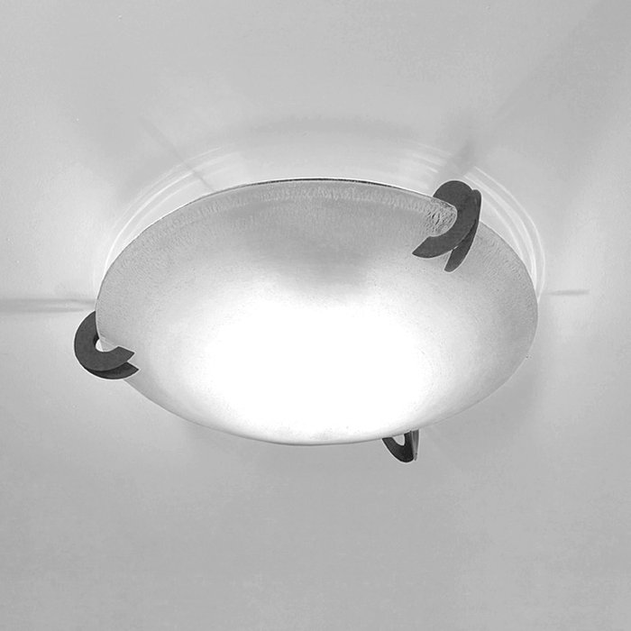 Потолочный светильник Terzani "SOLUNE" с плафоном из стекла белого цвета