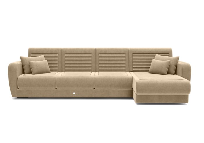 Угловой диван-кровать бежевого цвета
