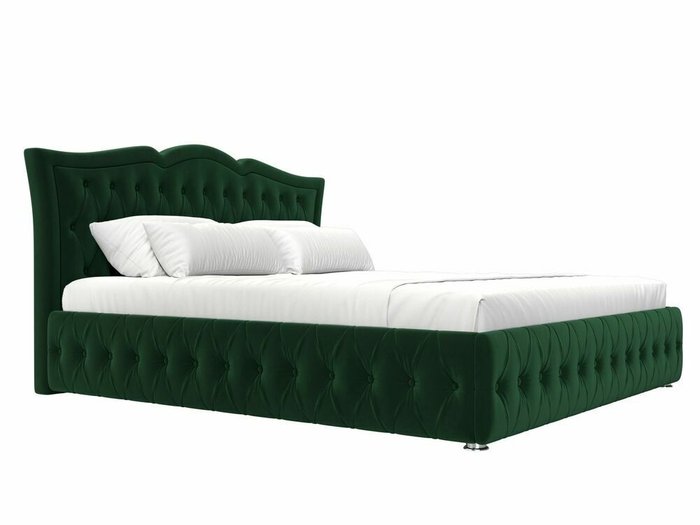 Кровать Герда 200х200 темно-зеленого цвета с подъемным механизмом - лучшие Кровати для спальни в INMYROOM