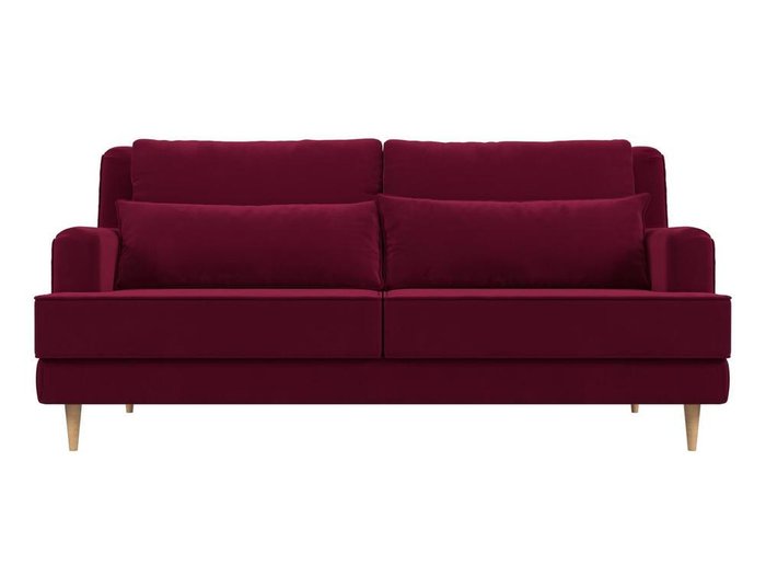 Диван прямой Джерси бордового цвета - купить Прямые диваны по цене 39999.0