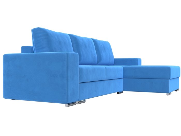 Угловой диван-кровать Дрезден голубого цвета правый угол - лучшие Угловые диваны в INMYROOM