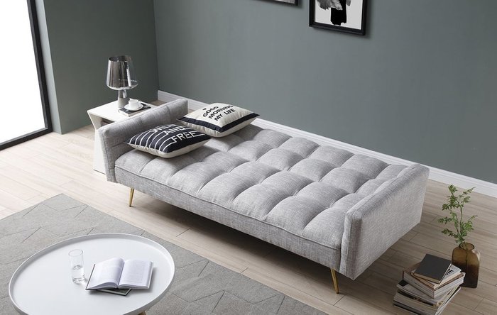 Диван-кровать Madrid светло-серого цвета - купить Прямые диваны по цене 46806.0