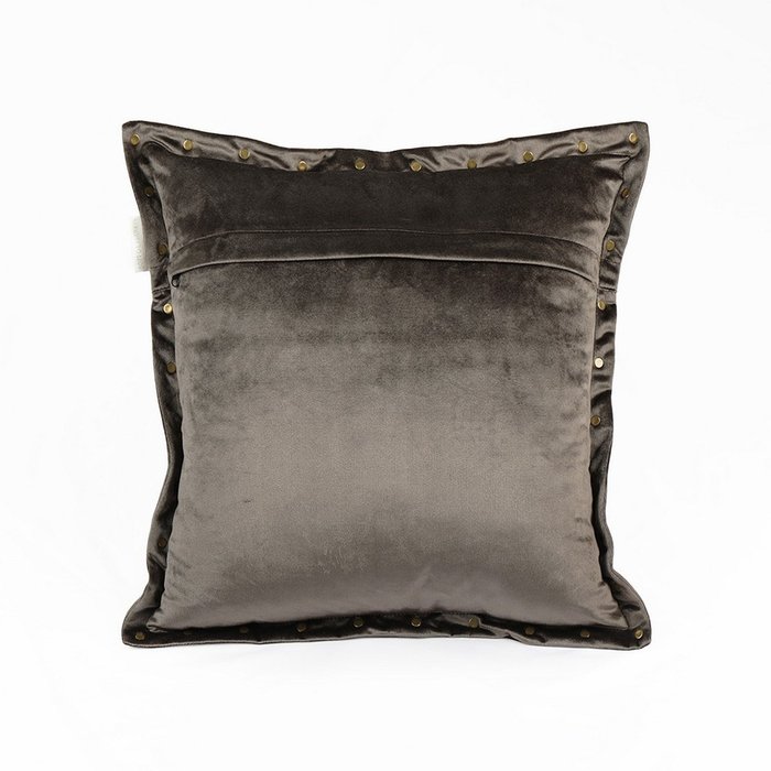 Чехол для подушки Людвиг 45х45 темно-серого цвета - купить Чехлы для подушек по цене 1393.0