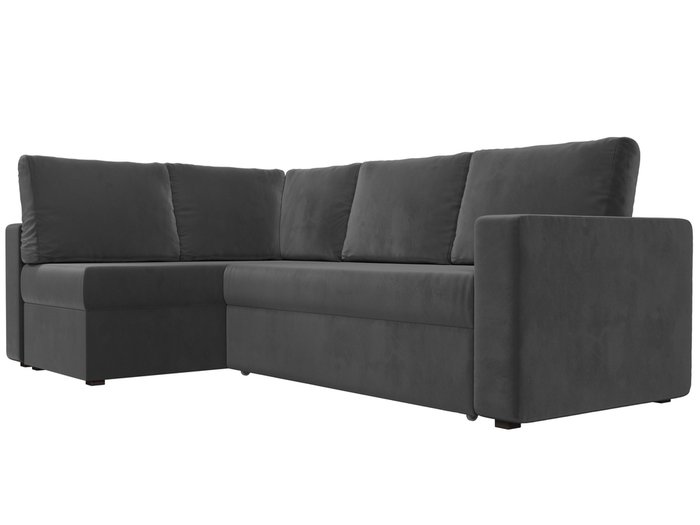Угловой диван-кровать Оливер серого цвета левый угол - лучшие Угловые диваны в INMYROOM