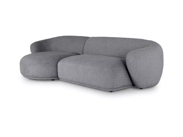 Модульный диван Fabro M серого цвета левый - купить Прямые диваны по цене 229860.0