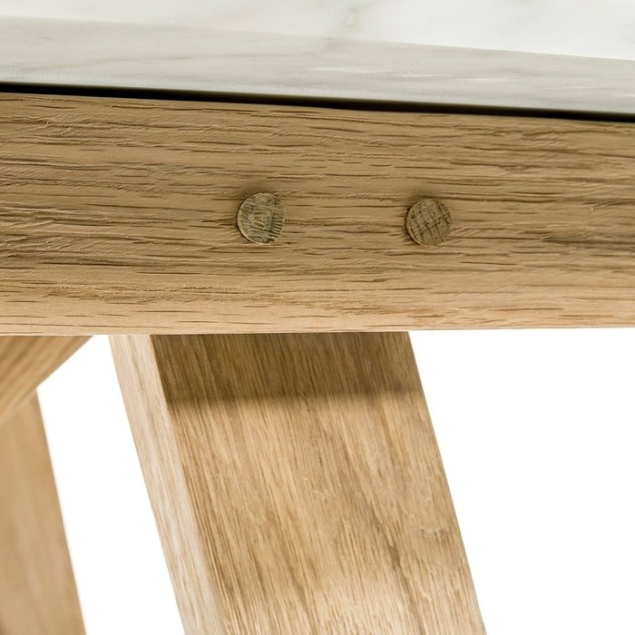 Стол обеденный из мрамора Buondi дизайн Э Галлины белого цвета - купить Обеденные столы по цене 187033.0