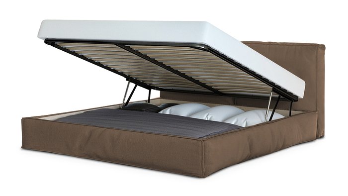 Кровать Латона 180х200 коричневого цвета - купить Кровати для спальни по цене 65300.0