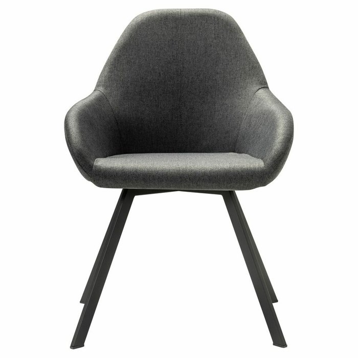 Стул Kent тёмно-серого цвета с черными ножками - купить Обеденные стулья по цене 9990.0