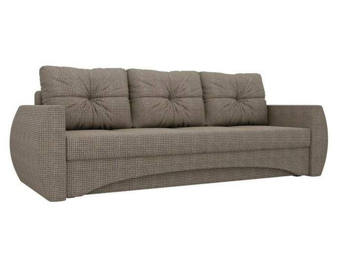 Прямой диван-кровать Сатурн серо-бежевого цвета