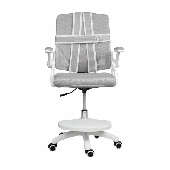 Кресло компьютерное Moon серо-белого цвета - купить Офисные кресла по цене 10200.0