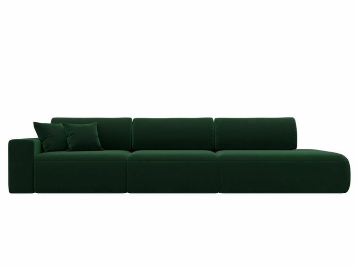 Диван-кровать Лига 036 Модерн Лонг темно-зеленого цвета с левым подлокотником - купить Прямые диваны по цене 98999.0