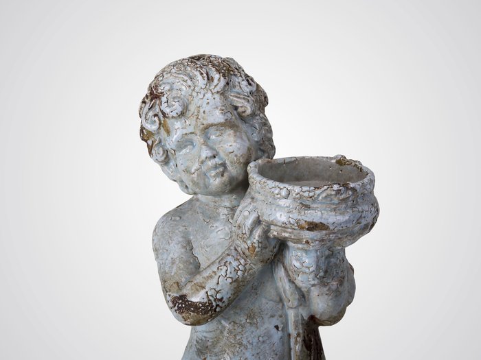 Статуэтка напольная из глазурованной керамики "Ангел с чашей" - купить Фигуры и статуэтки по цене 10410.0