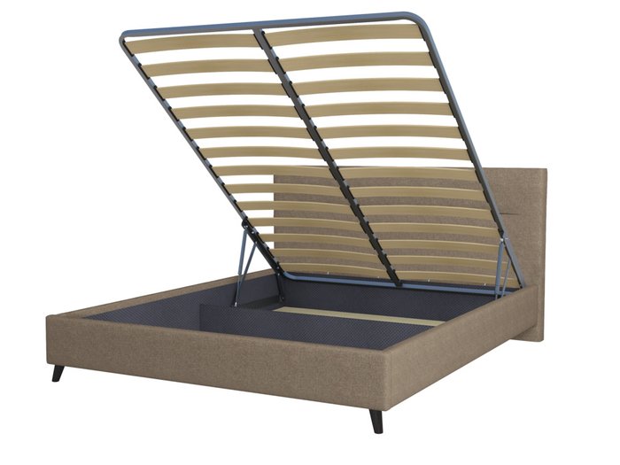 Кровать Briva 160х200 темно-бежевого цвета с подъемным механизмом - купить Кровати для спальни по цене 30727.0