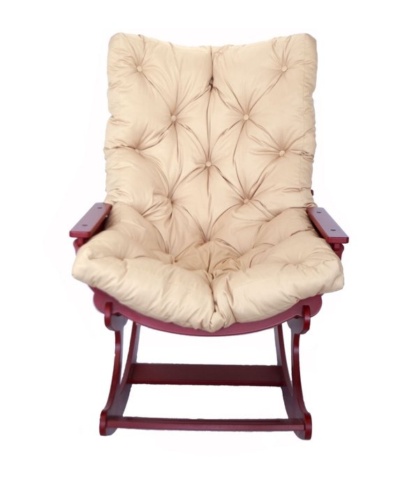 Кресло-качалка Альба Плена бордово-бежевого цвета - купить Садовые кресла по цене 36400.0