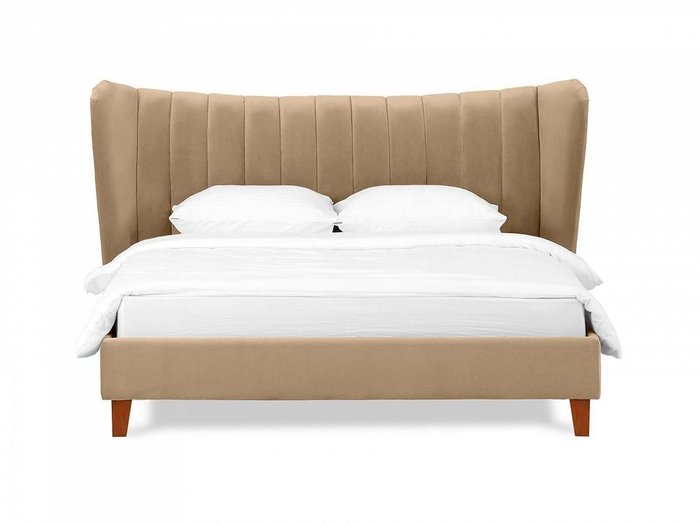 Кровать Queen II Agata L 160х200 светло-коричневого цвета - купить Кровати для спальни по цене 64410.0